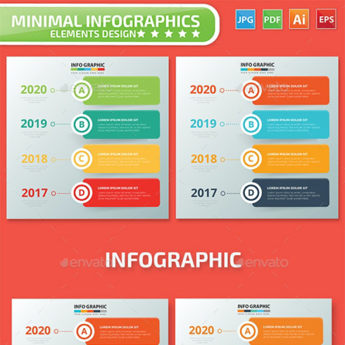 Timeline infographic design main cover.