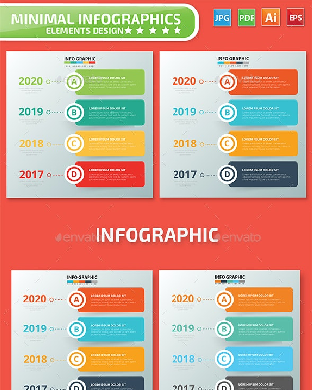 Timeline infographic design pinterest image.