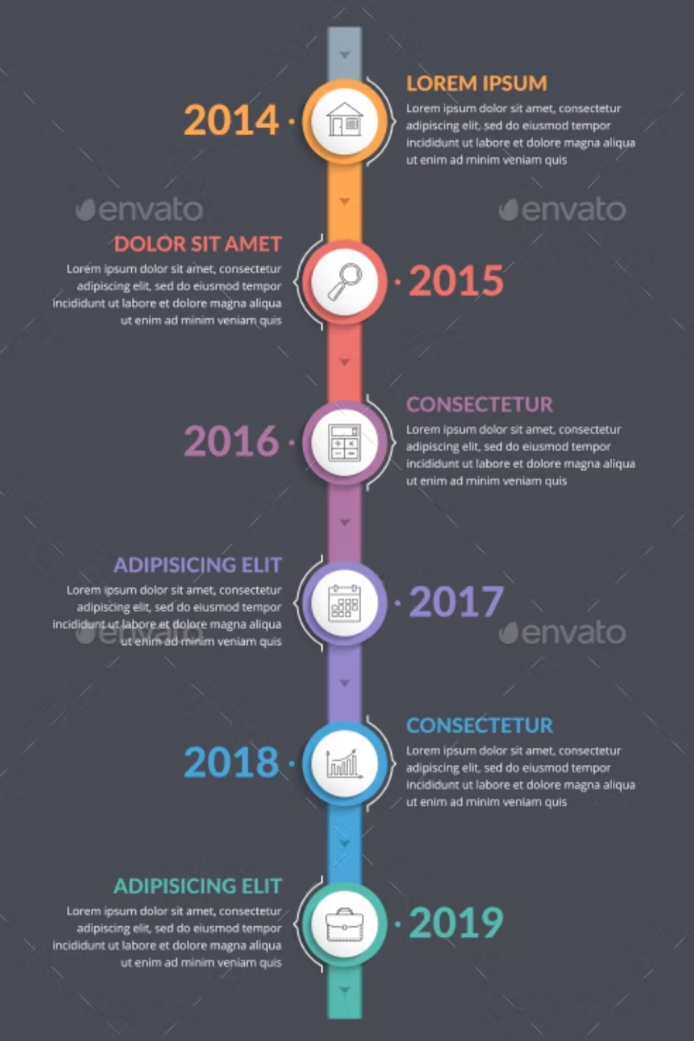 Timeline Infographics Pinterest Cover.