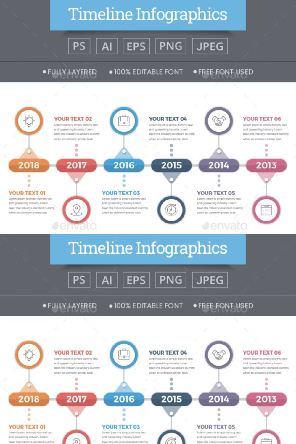 Timeline Infographics Pinterest Cover.