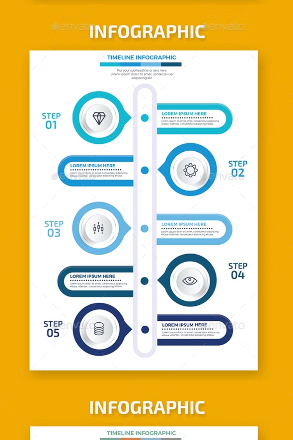Timeline Infographics Design Pinterest Cover.
