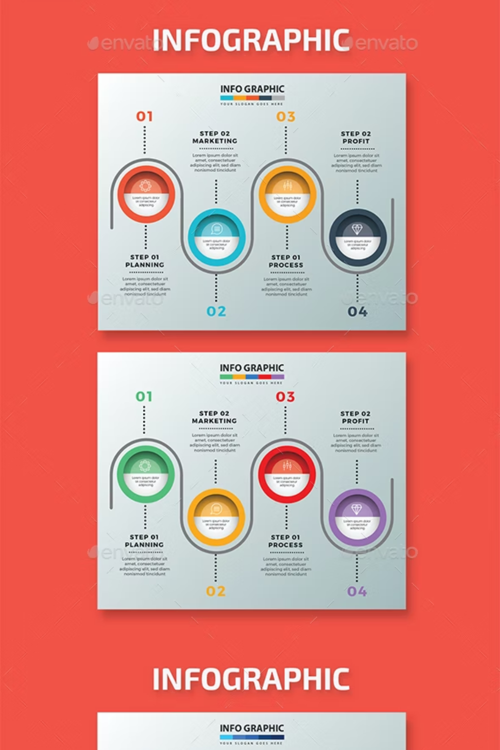 Timeline Infographics Design Pinterest Cover.