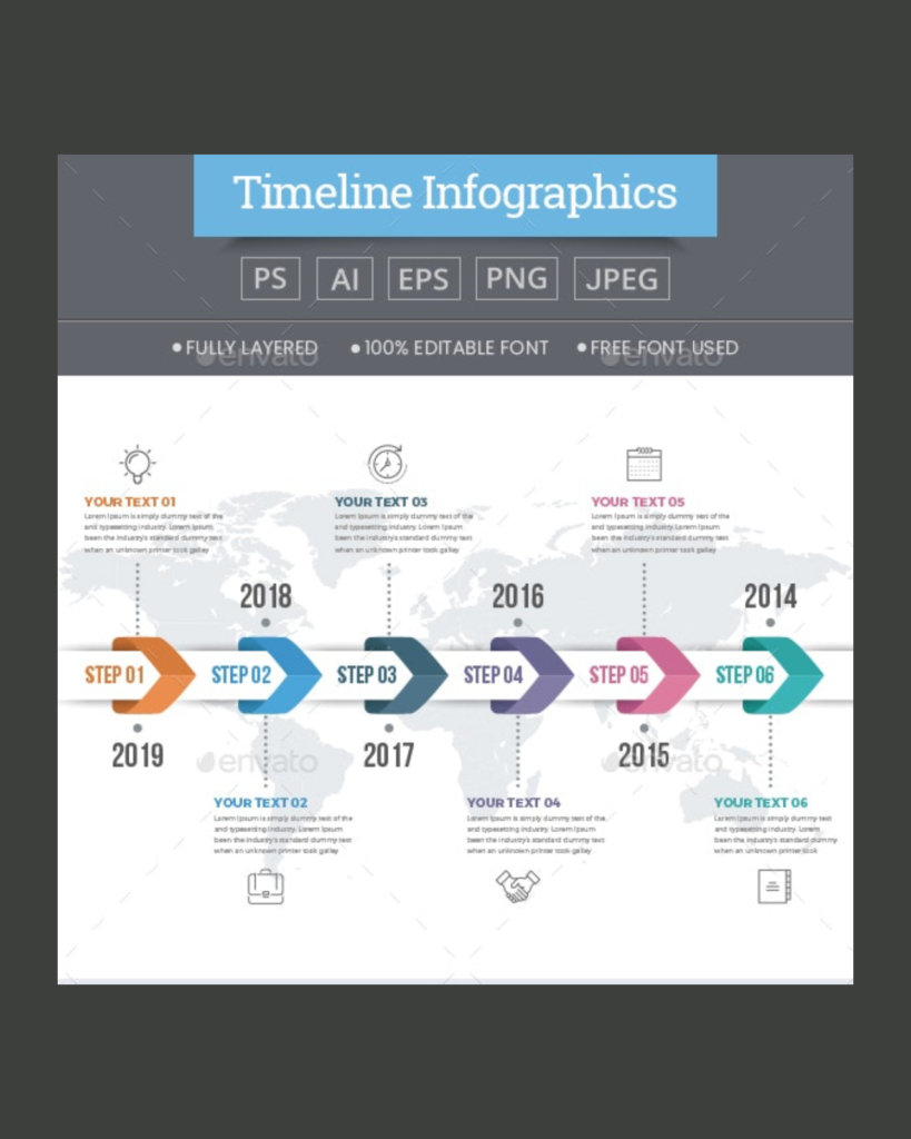 Timeline Infographics – MasterBundles