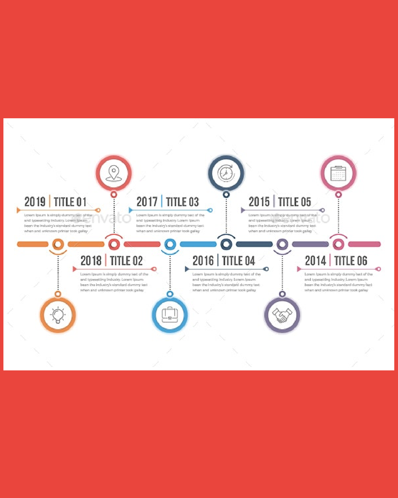 Timeline infographics pinterest image.