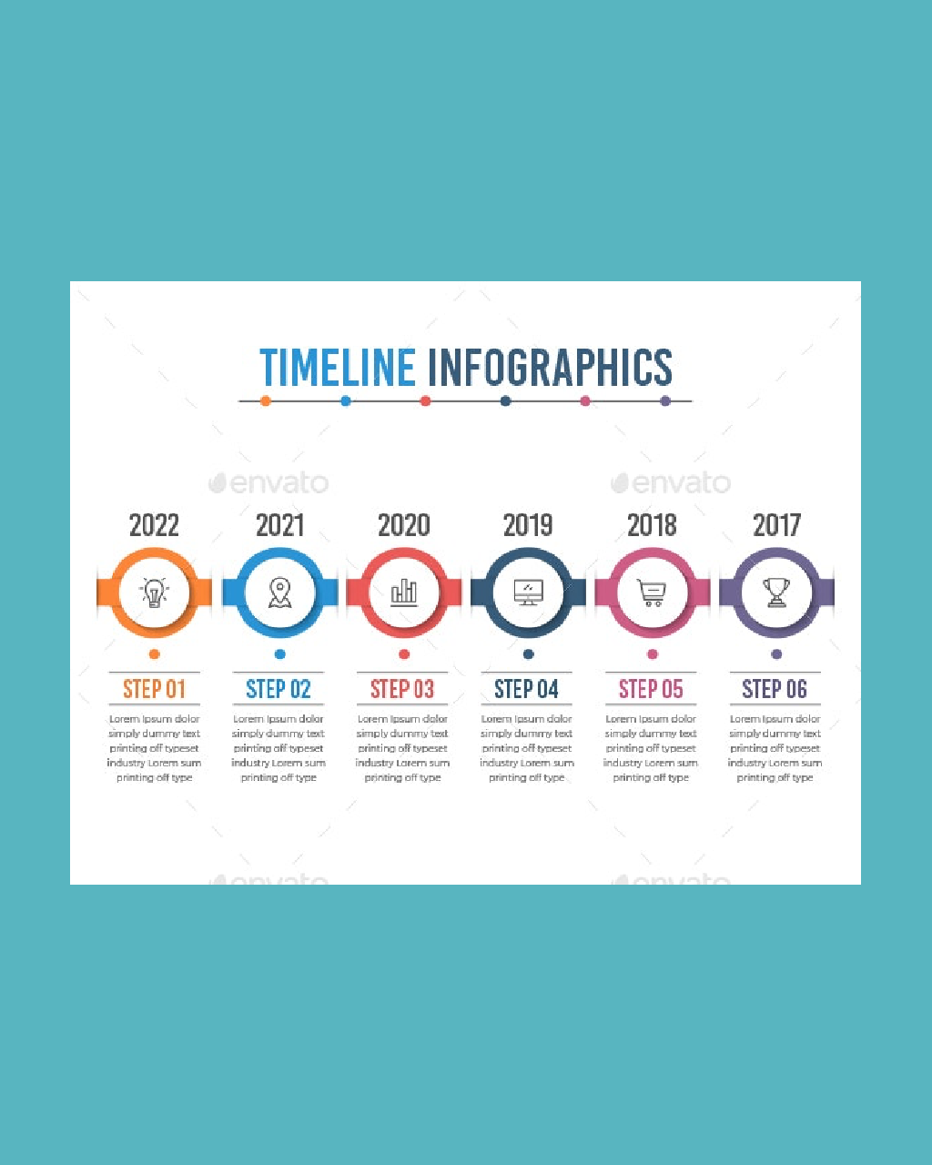 Timeline infographics pinterest image.