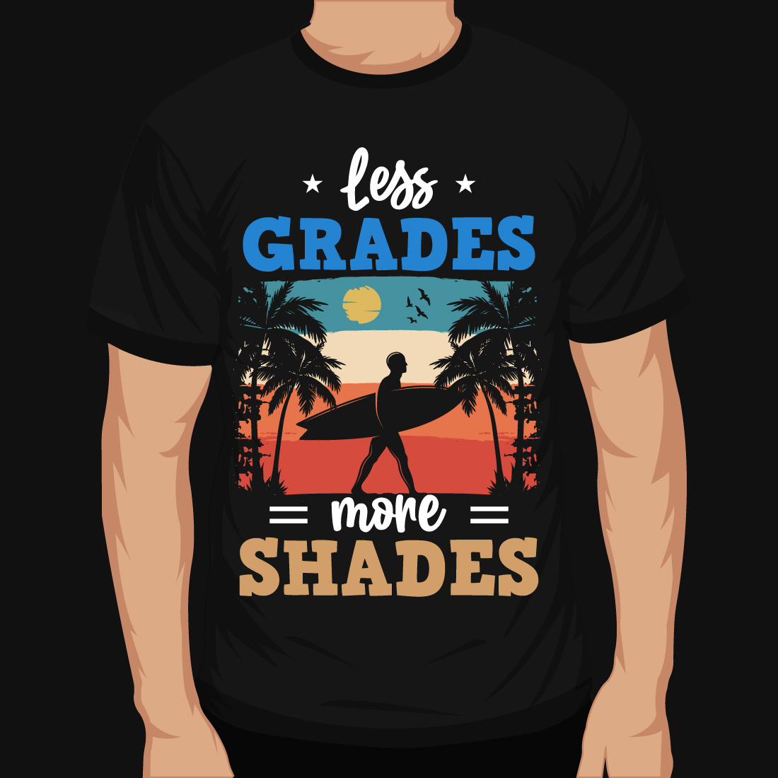 Summer Surfing T-Shirt Design main cover