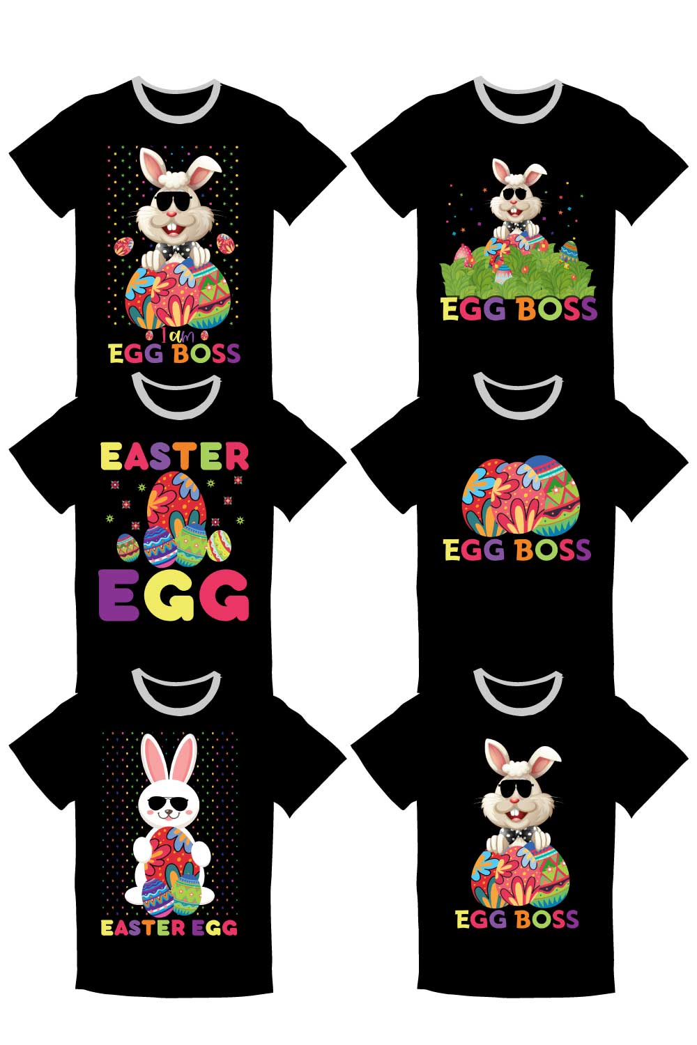 T-shirt Easter SVG EPS Design pinterest image.