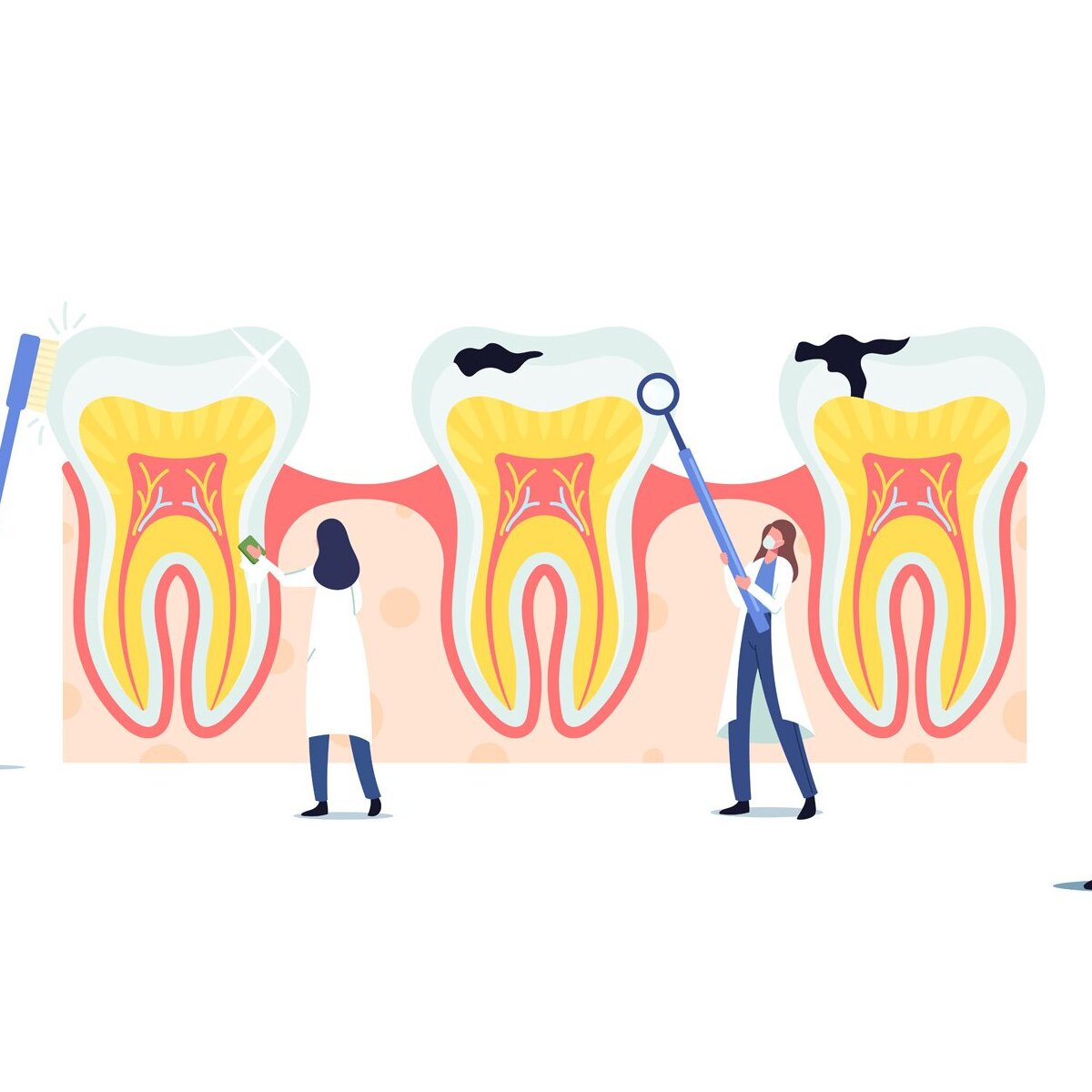 Stomatology, Dentistry Concept. Tiny.