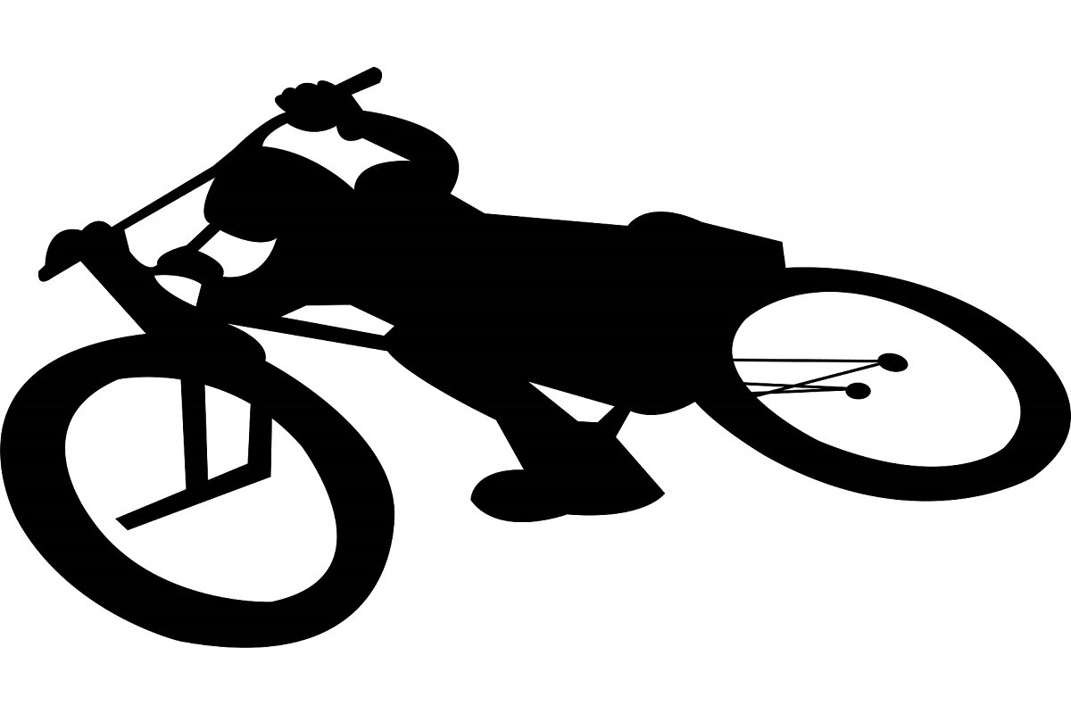 Bmx Rider Silhouette Clipart preview.
