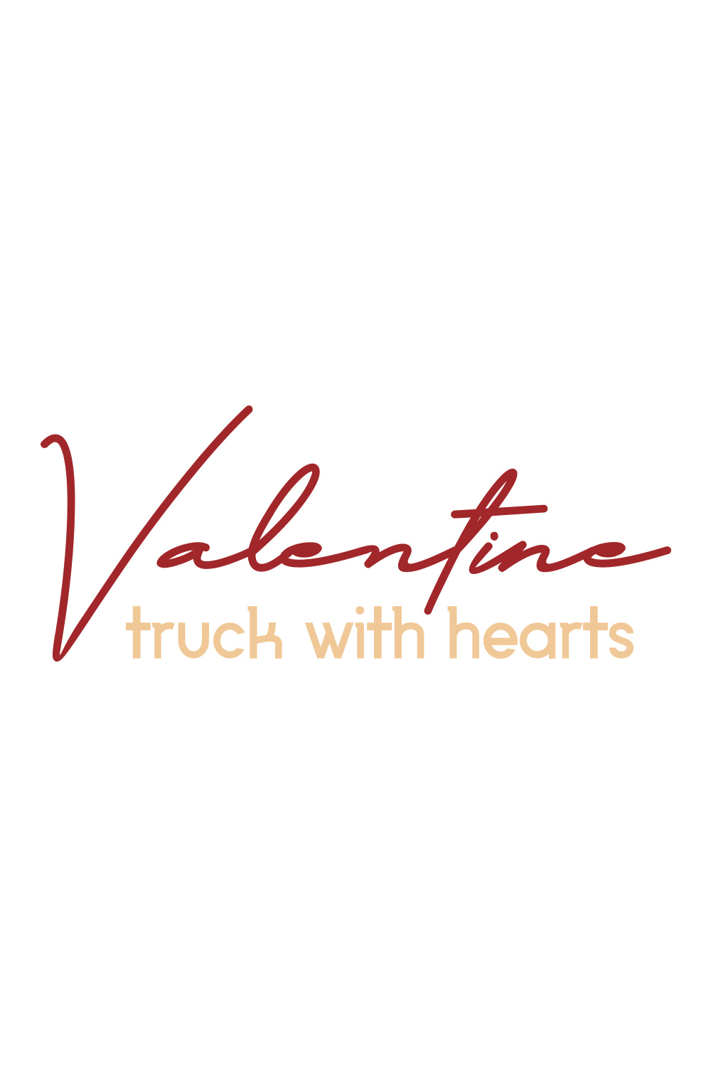 Valentine Truck with Hearts SVG Pinterest image.