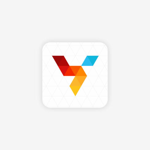 Geometric Modern Tech V Letter Logo Design template cover image.