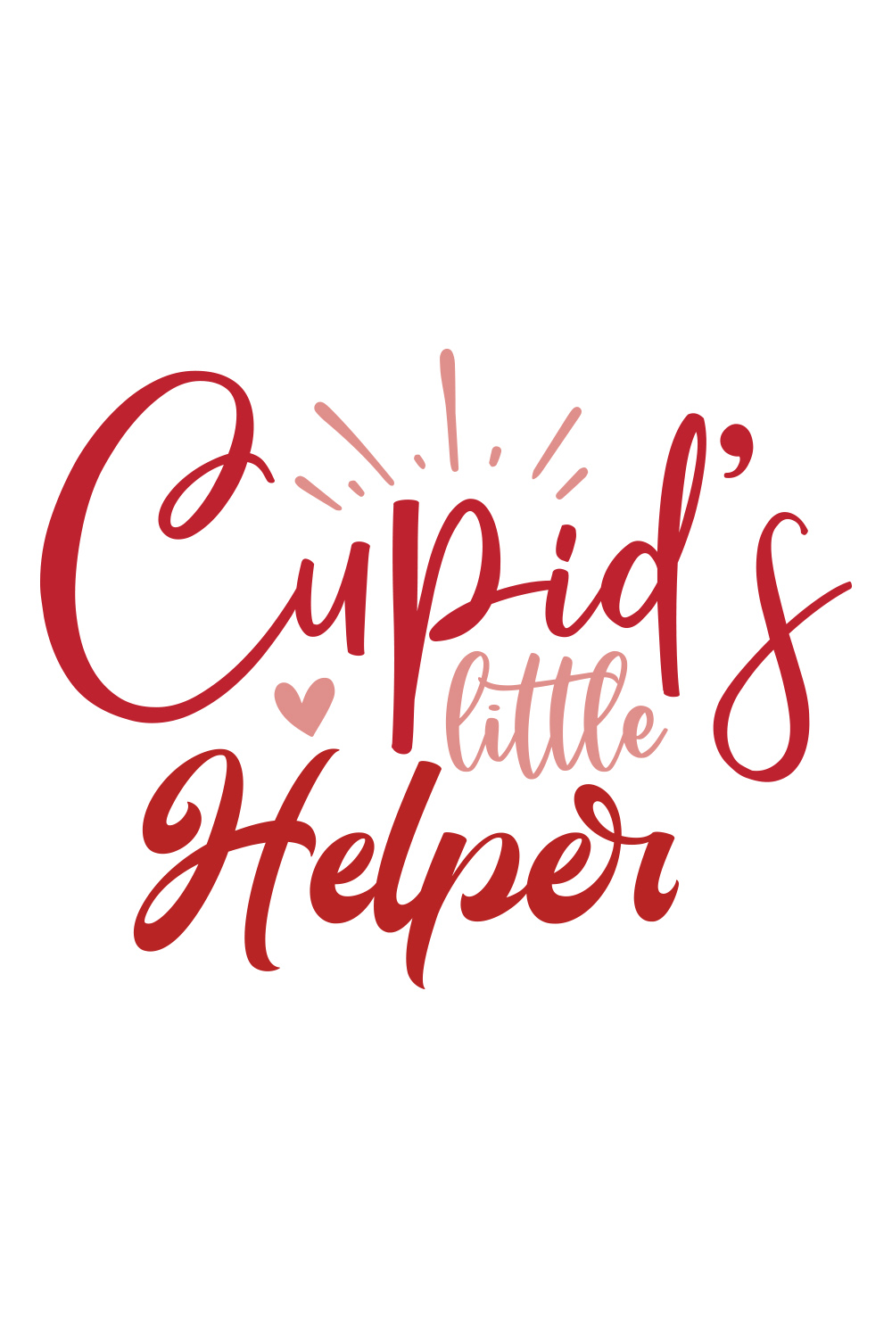 Image with adorable caption Cupids Little Helper