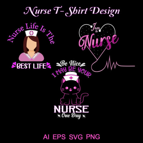 A set of gorgeous images for prints on the theme of a nurse