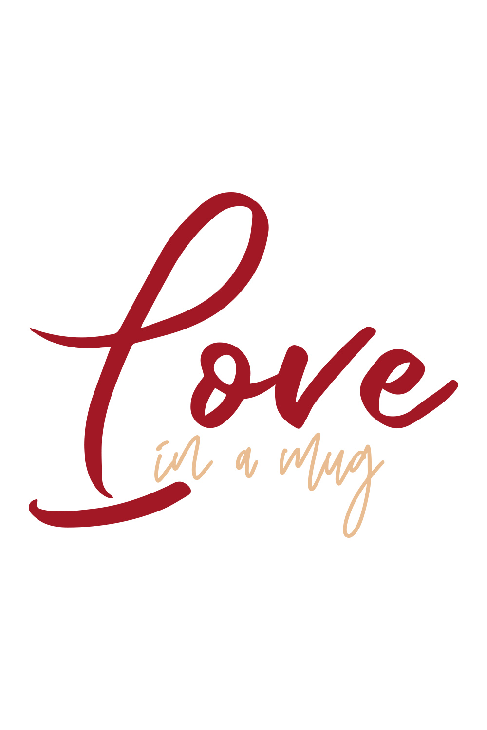 Love in a Mug SVG Pinterest image.