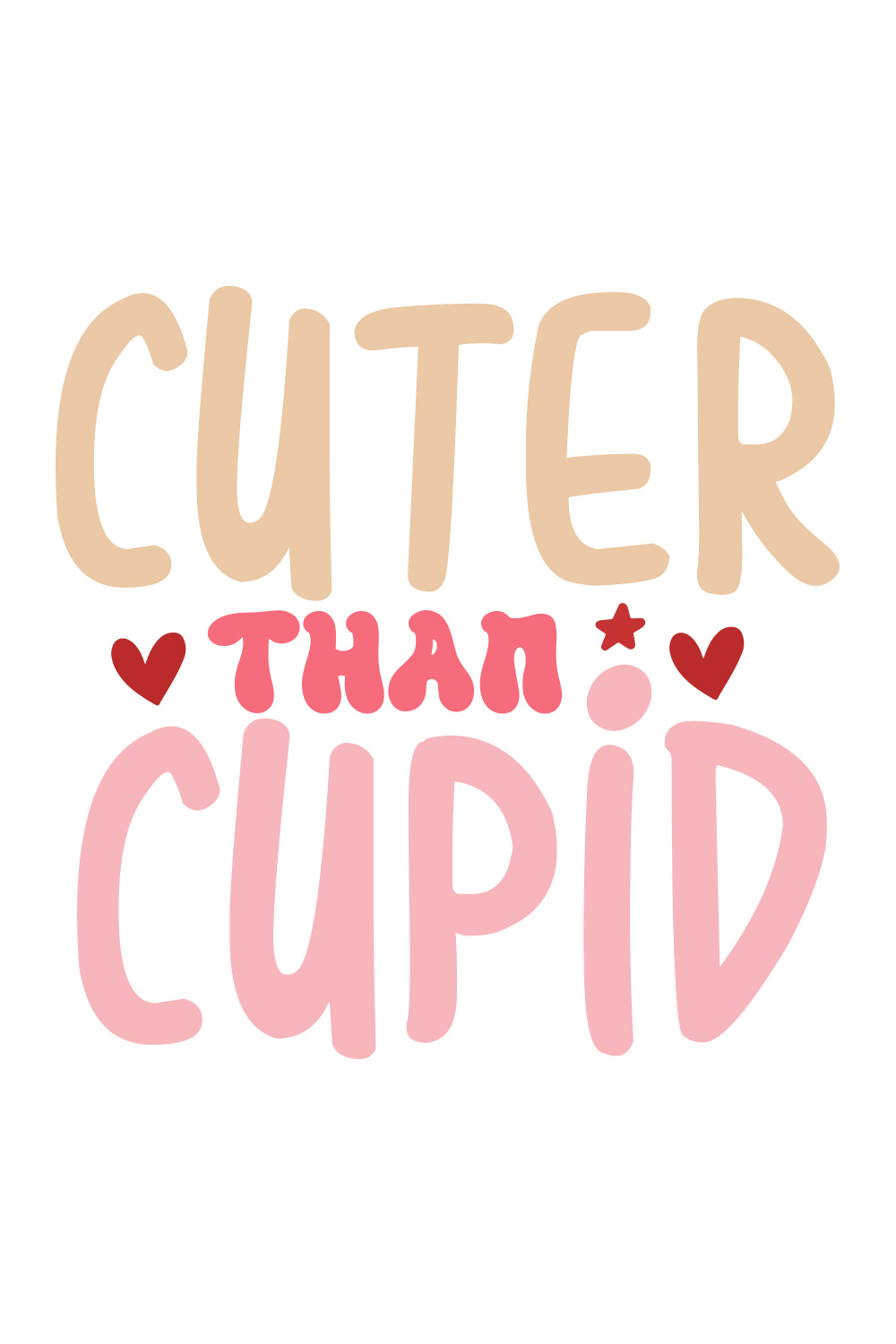 Cuter than Cupid SVG Pinterest image.