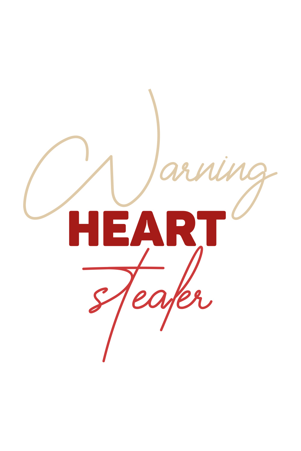 Warning Heart Stealer SVG Pinterest image.