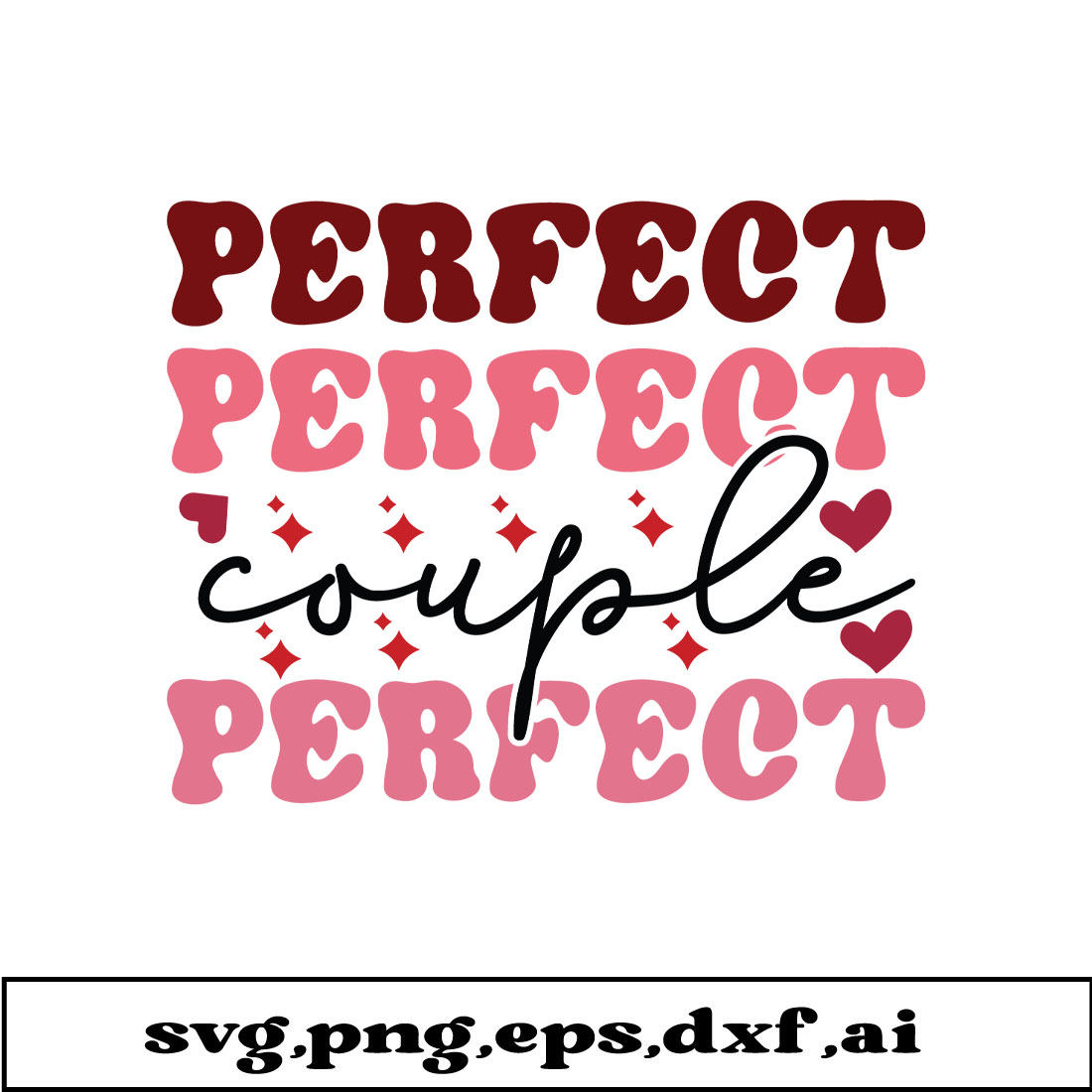 Perfect Couple SVG cover image.