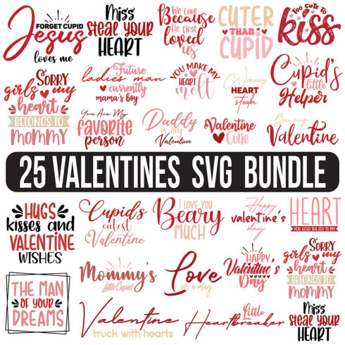 Valentines Bundle SVG presentation.
