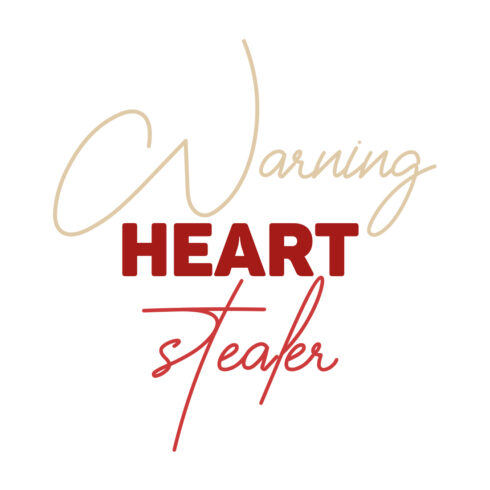 Warning Heart Stealer SVG image preview.