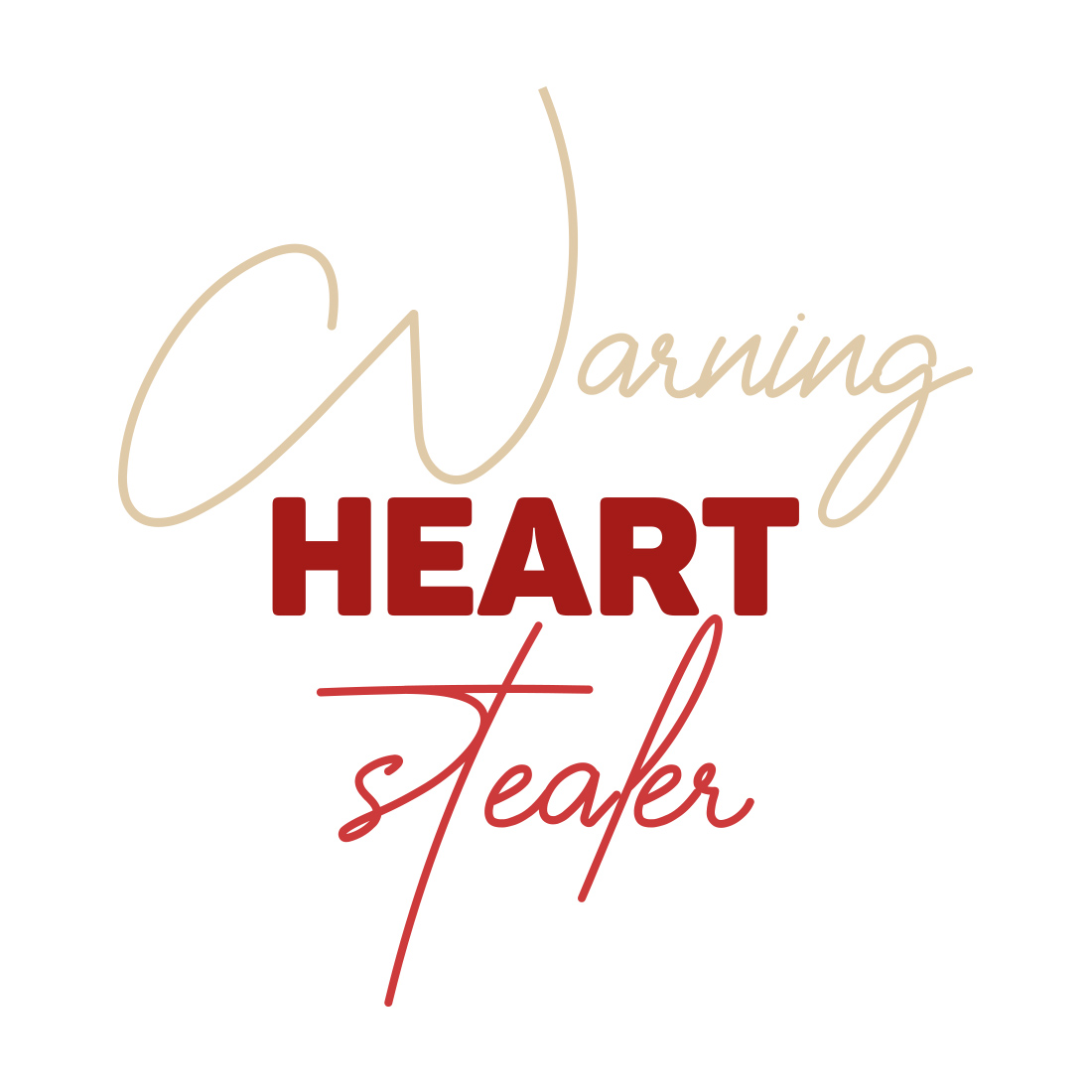 Warning Heart Stealer SVG image preview.