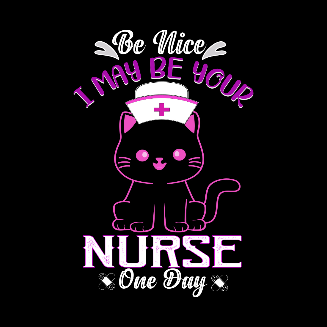Charming image for prints on the theme of a nurse