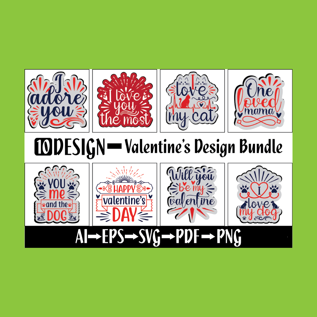 Valentines Design Bundle main cover