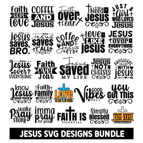 Jesus SVG Designs Bundle cover image.