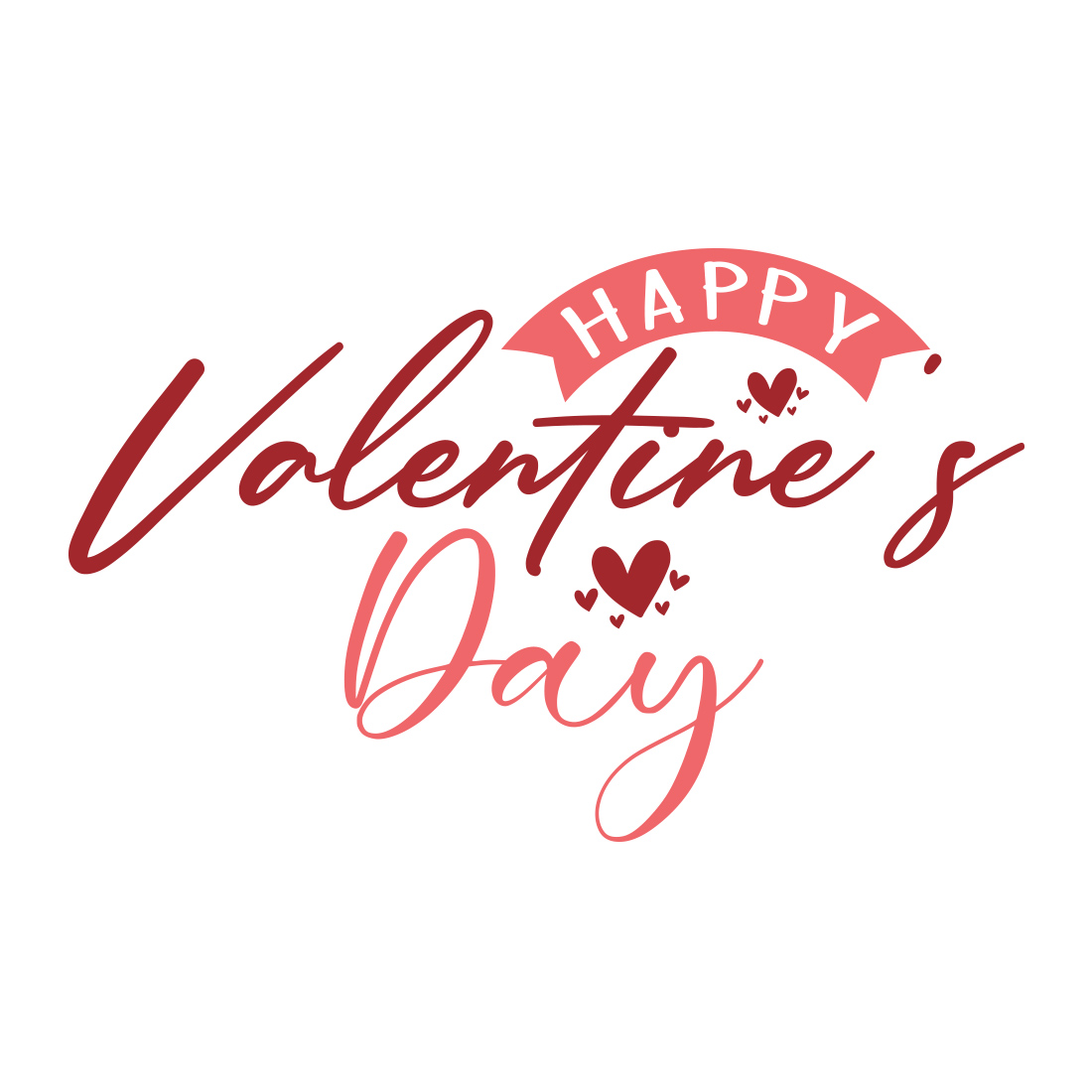 Image with amazing printable lettering Happy Valentines Day