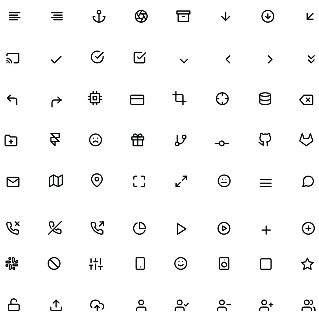 Interface Line Icon Set preview image.