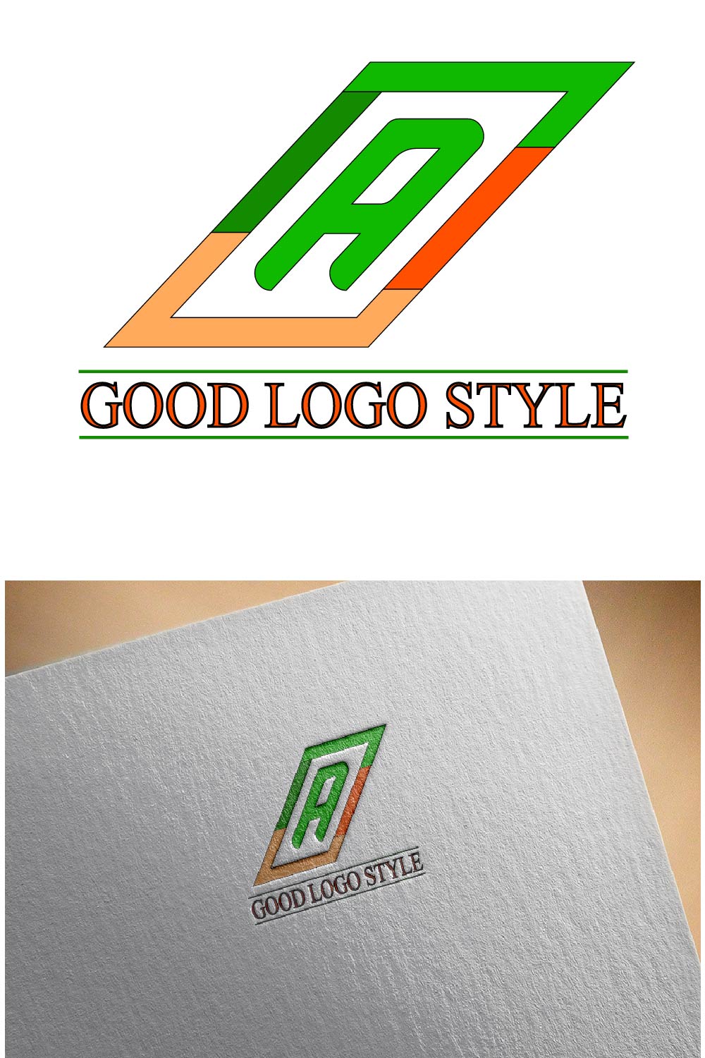 A Letter Logo Design with Different Style pinterest image.