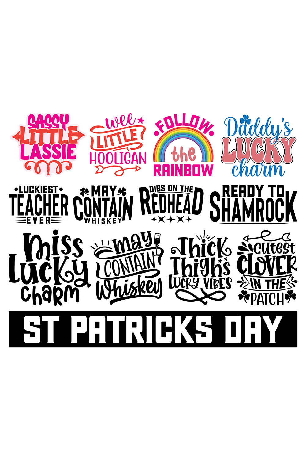 St.Patricks SVG Designs Bundle pinterest image.