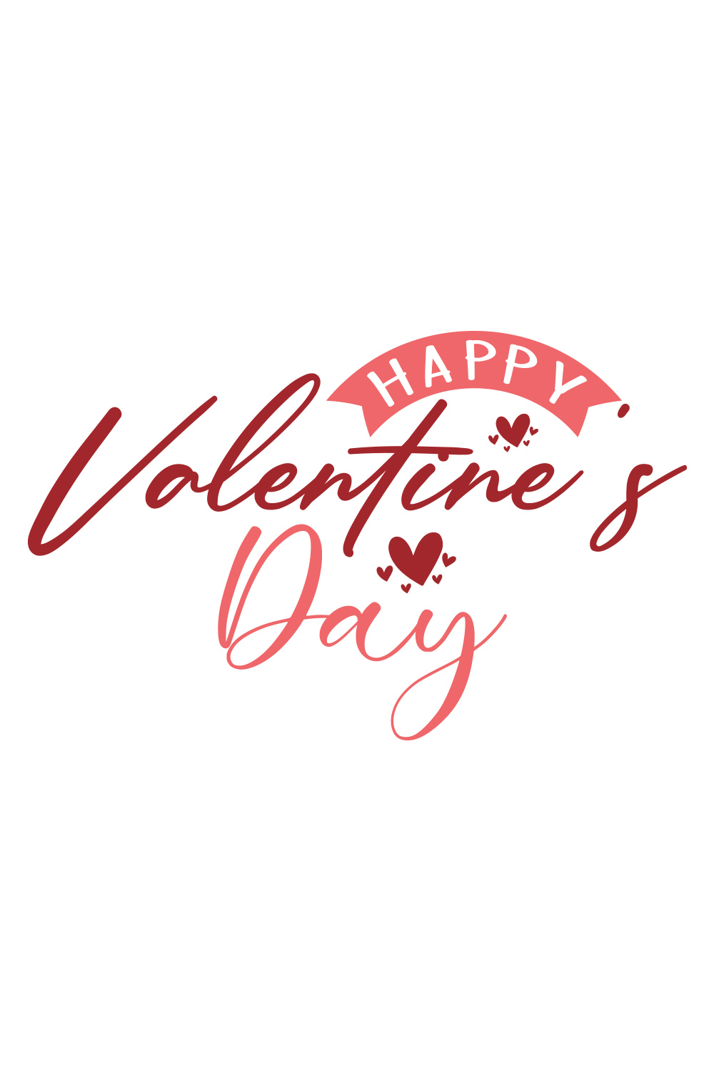Image with elegant printable lettering Happy Valentines Day
