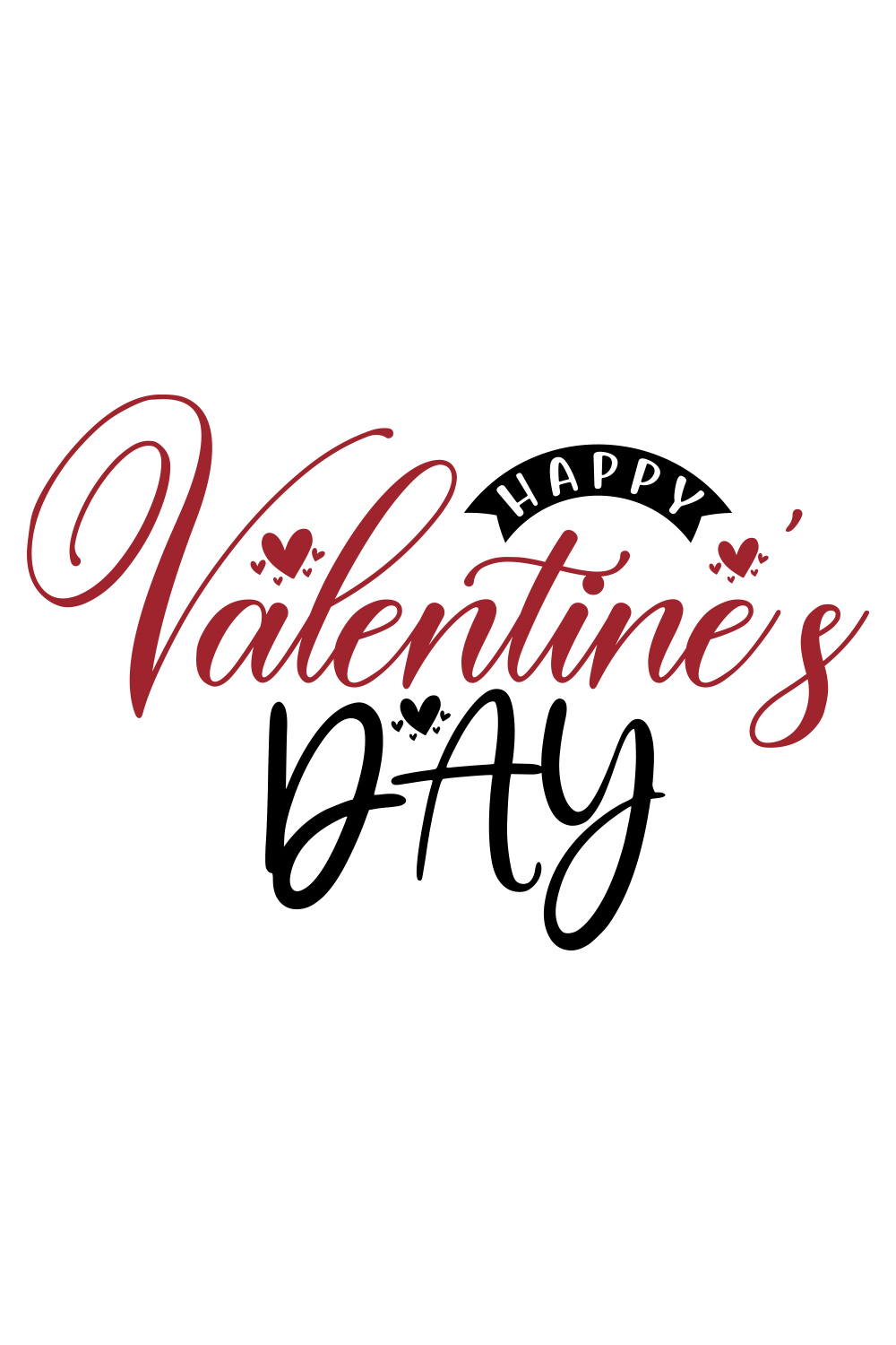 An image with a unique printable Happy Valentines Day lettering