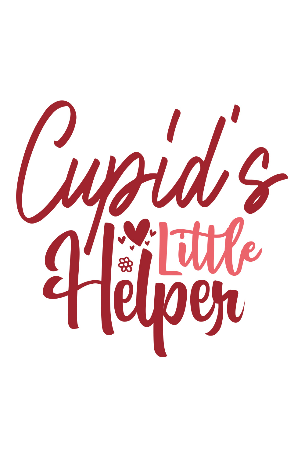 Image with beautiful printable lettering Cupid's Little Helper