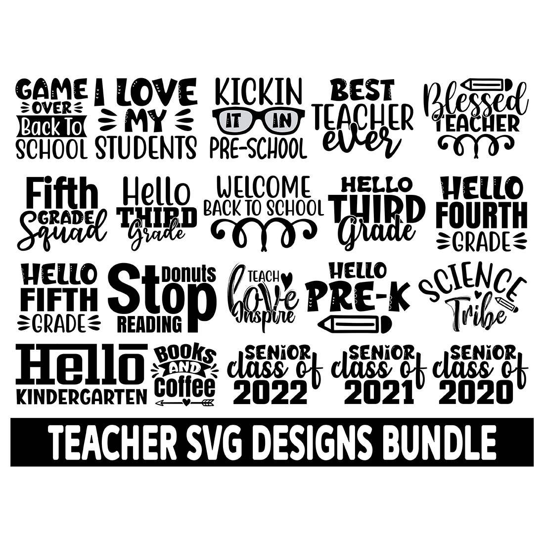 35 Teacher SVG Designs Bundle main cover
