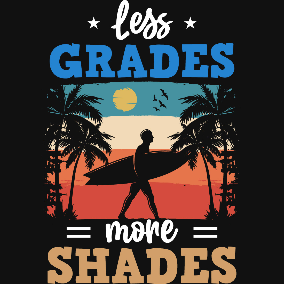 Summer Surfing T-Shirt Design cover