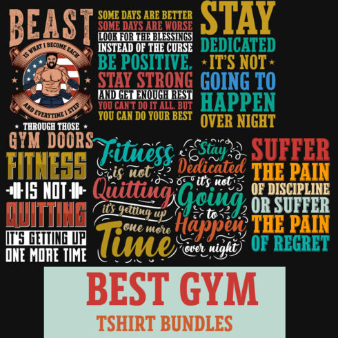 Best Gym T-Shirt Designs Bundle main cover