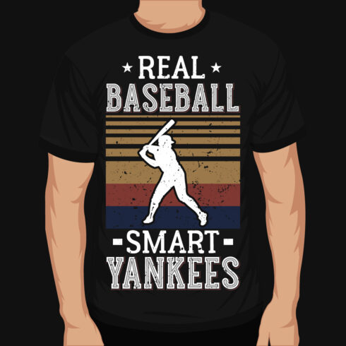 Real Baseball Smart Yankees T-Shirt Design main cover
