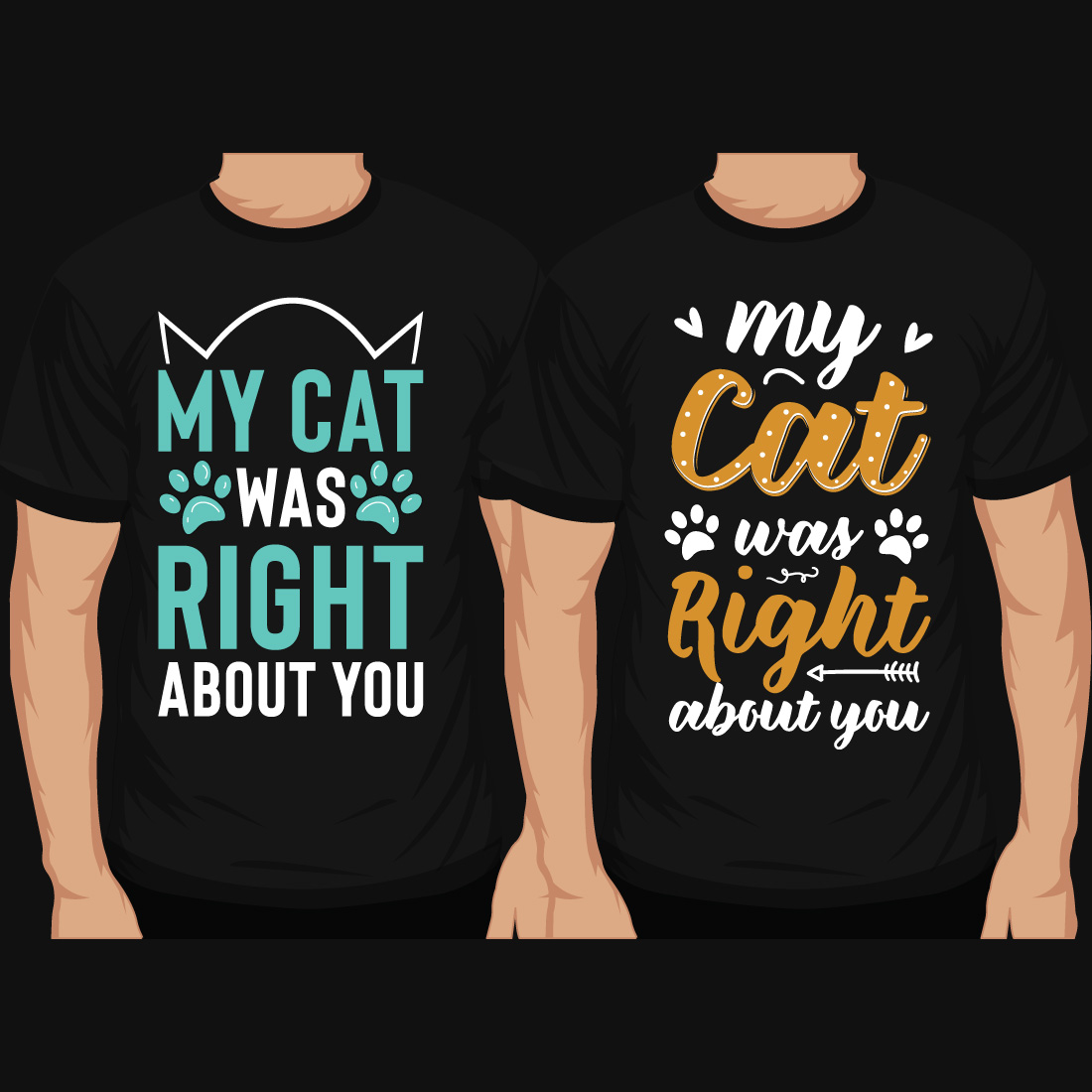 6 Cats T-Shirt Designs Bundle cover