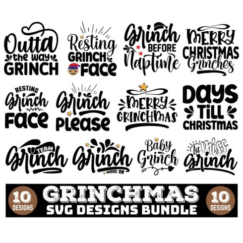 Grinchmas SVG Designs Bundle main cover.