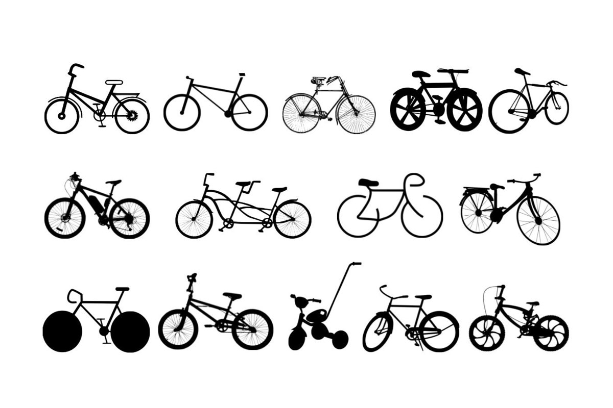 Bicycle Silhouette Vector preview.