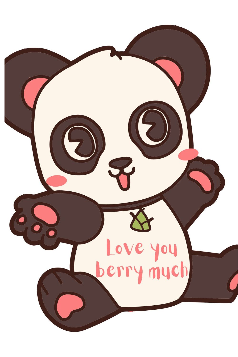 Valentine Panda Decor Printable Wall Art pinterest image.