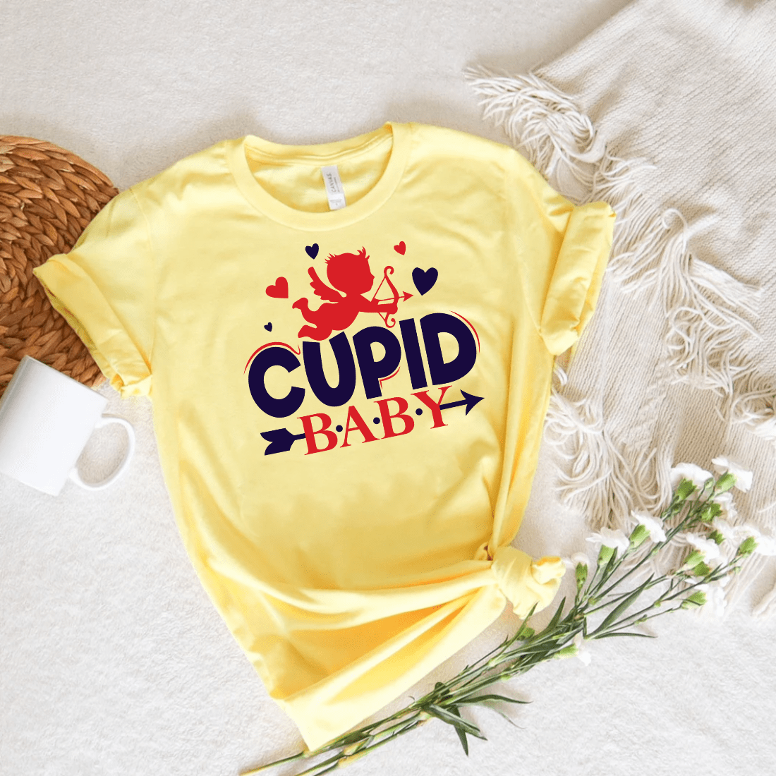 Picture of T-shirt with lovely baby cupid print