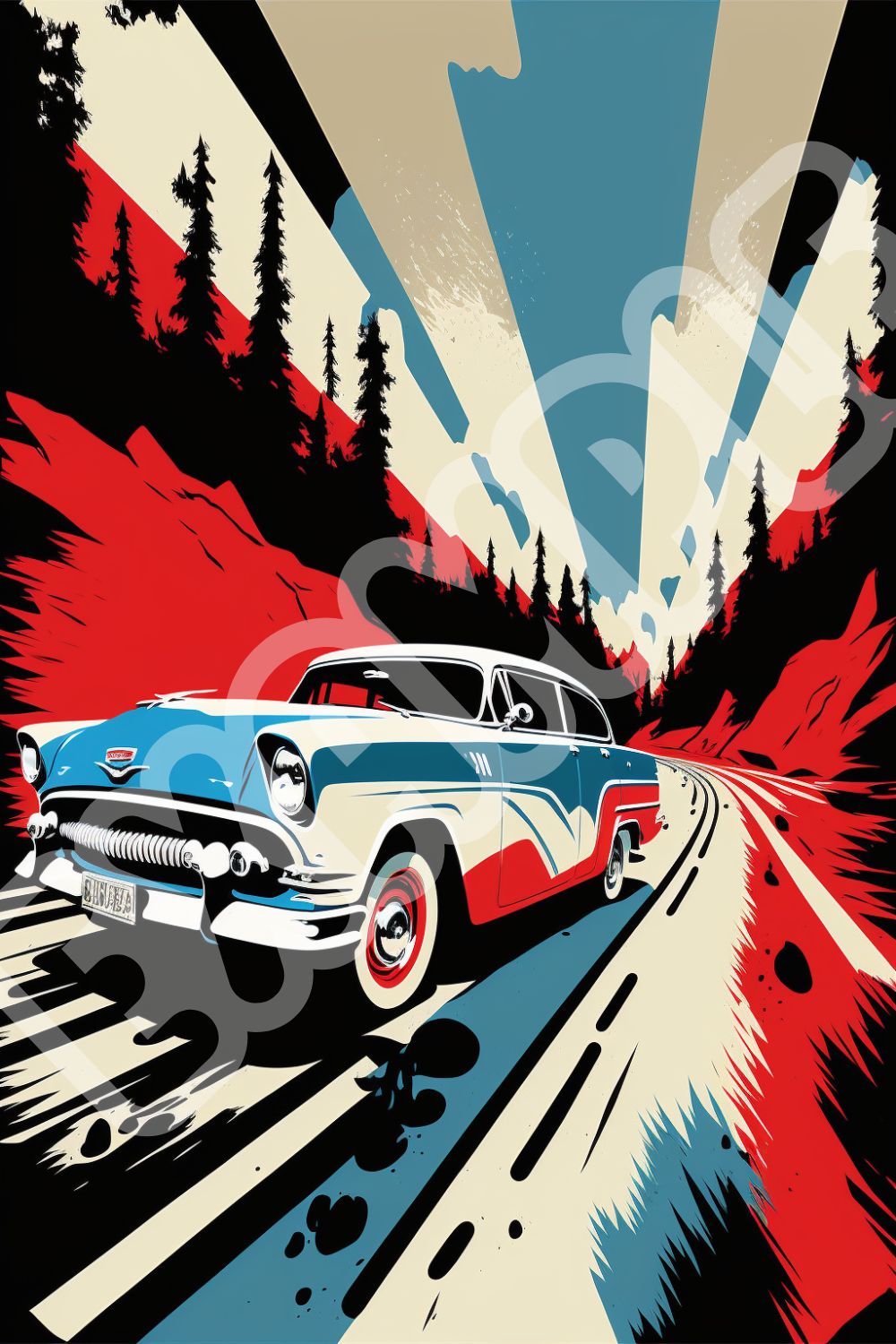 10 Vintage Cars Posters for Room/Office pinterest preview image.