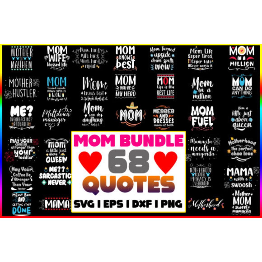 Happy Mother Day Quotes Bundle main cover.