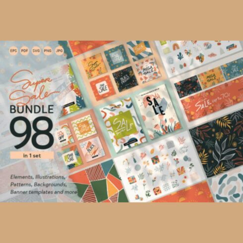 98 in 1 Sale Abstract Elements main cover.