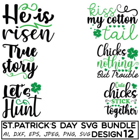 St. Patrick's Day SVG Bundle main image.