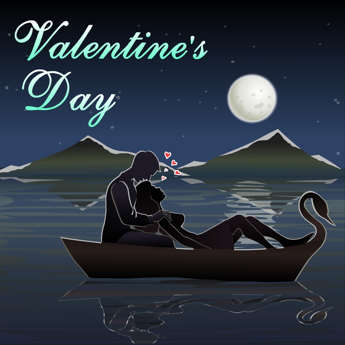 Couple in a Boat on a River Animation preview image.