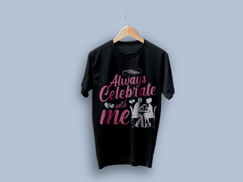 T-shirt Valentine's Day Fall in Love Colorful Mockup Bundle Designs preview image.