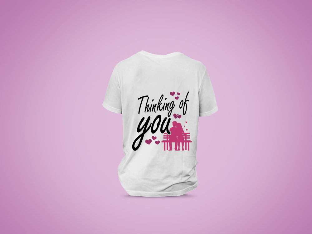 Valentine's Day T-shirt Fall in Love Colorful Mockup Bundle Designs preview image.